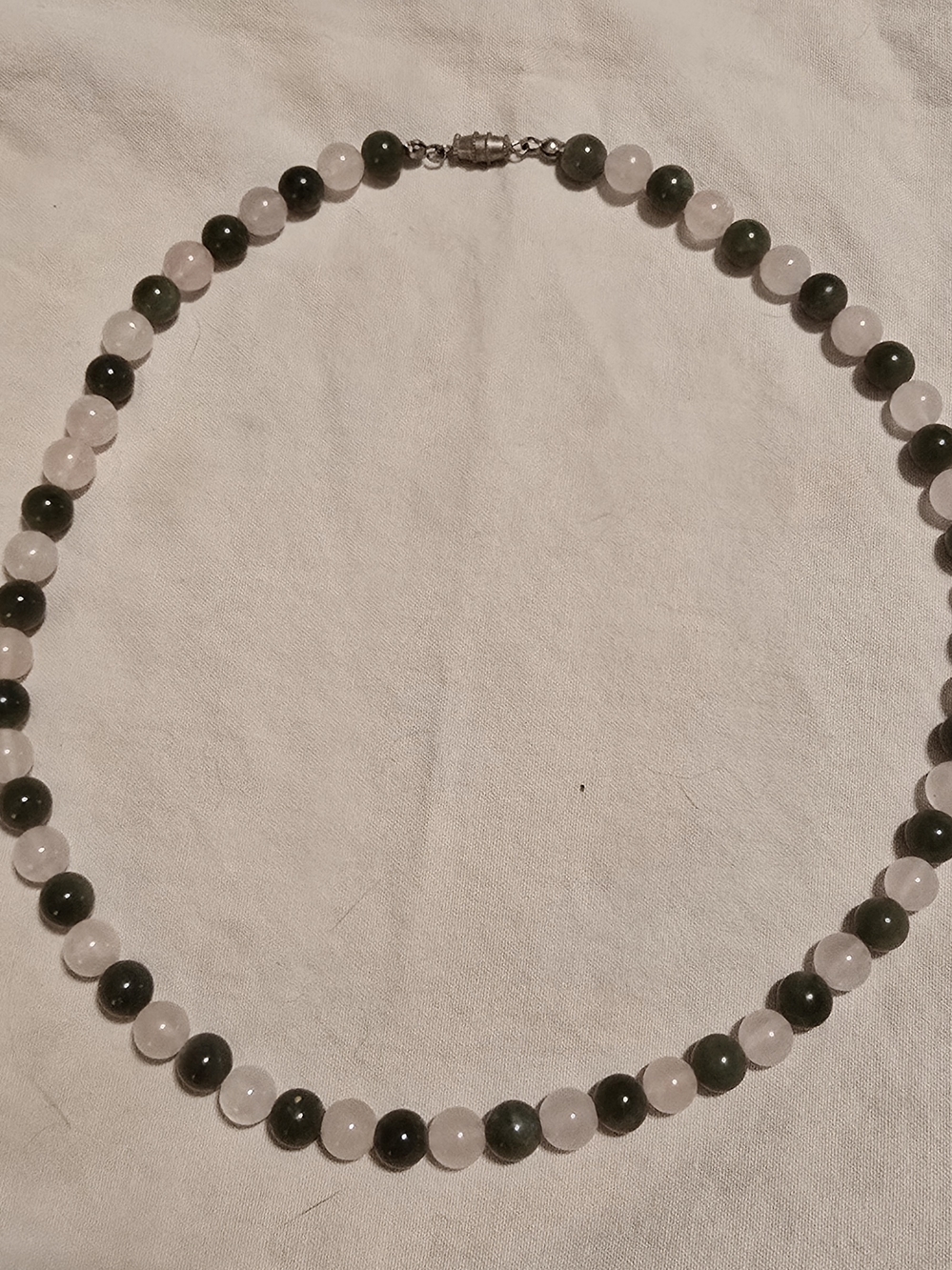 Rose Quartz and Jade Beaded Necklace - Women Jewelry